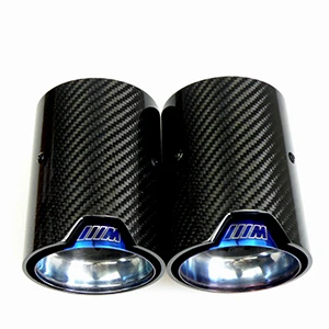 2 шт. углеродное волокно Akrapovic exhut советы для BMW F87 M2 F80 M3 F82 F83 M4 прямой крой Универсальный Fit выхлопной трубы наконечник