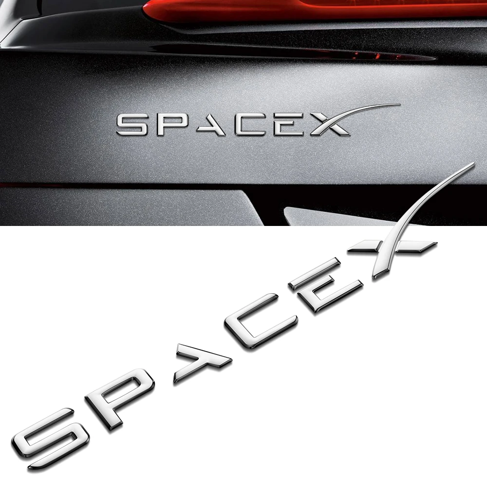 Chrome Silver Spacex Boot Sticker Trunk Sticker For Tesla Model X Model 3 Model S Car Styling Dualotr Spacex Tesla Rear Sticker Car Stickers Aliexpress