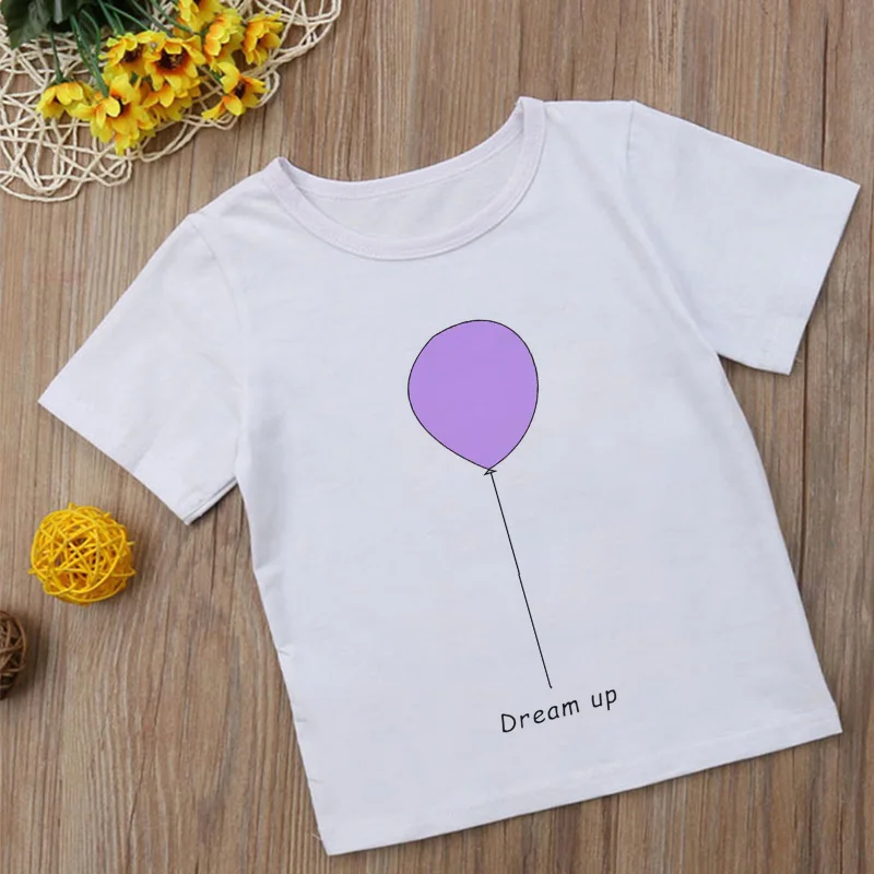 Летняя детская одежда футболка для девочек с милым принтом «Kawaii Give You A Heart» Harajuku/модные топы для мальчиков с рисунками из мультфильмов и круглым вырезом, BAL622 - Цвет: BAL622I