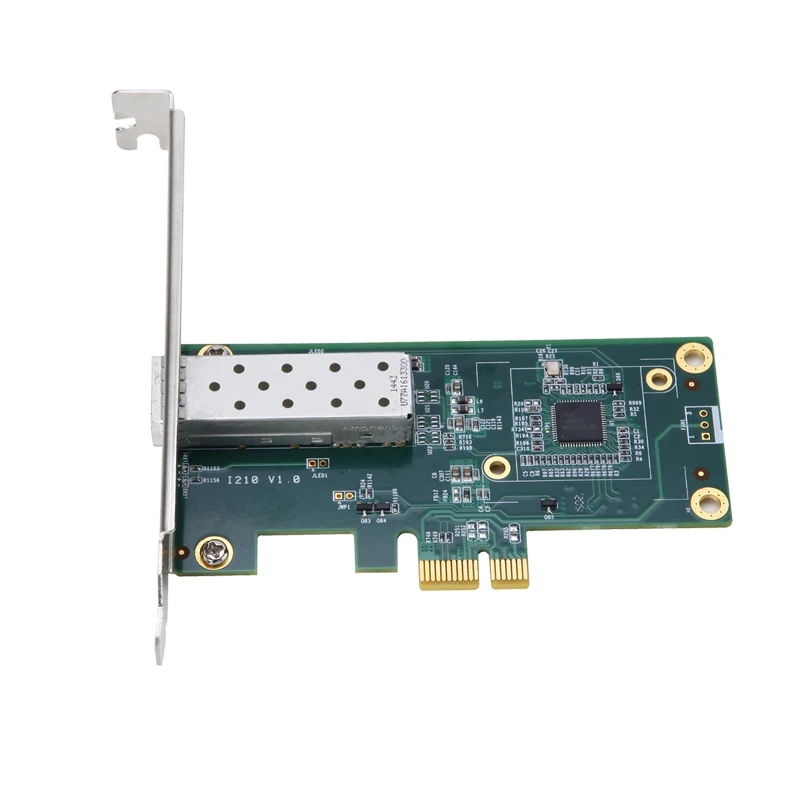 Чипсет Intel I210 PCIe Gigabit 1000M одиночная SFP оптоволоконная сетевая lan-карта 1 порт sfp