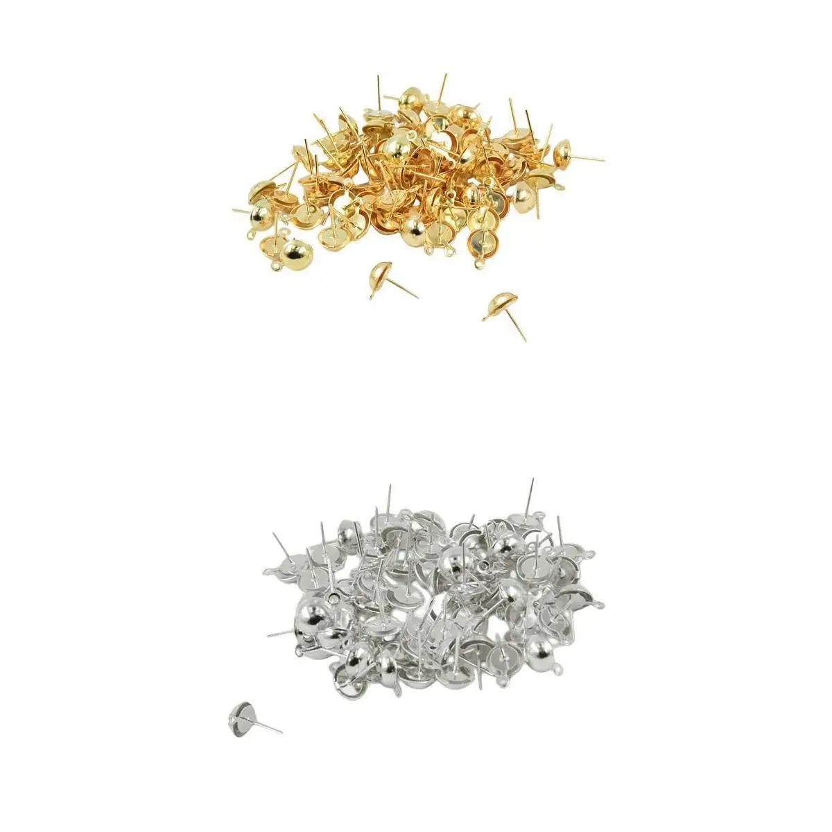 200x DIY Earring Making Findings Ear Stud Earrings Blanks Base Settings Crafts Supply Unique Yourself 15 x 9 mm