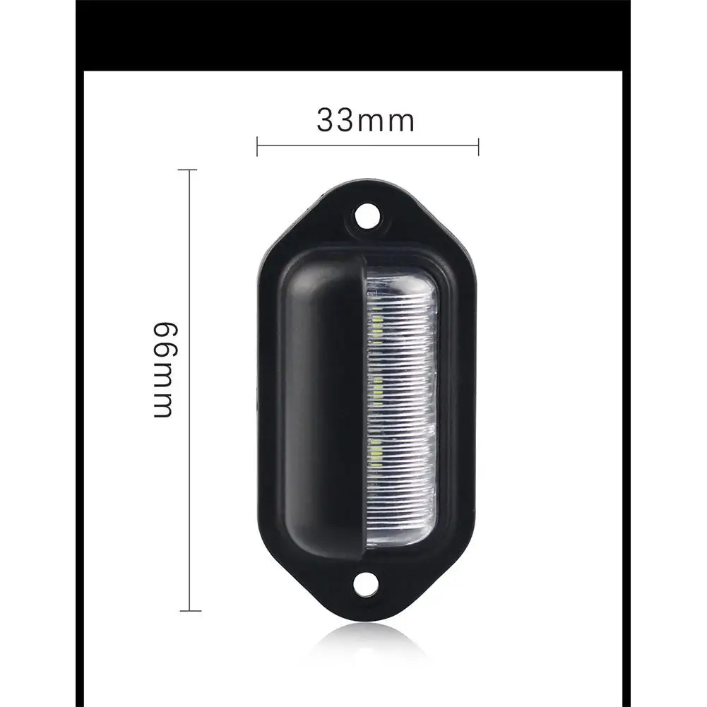 HiMISS 2 шт. 6LED 12 24V светильник номерного знака для автомобиля лодки грузовика