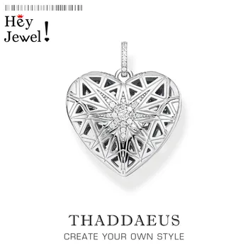 

Pendant Heart Medallion Star,2020 Brand Fashion 925 Sterling Silver Jewelry Europe Bijoux Accessories Locket Gift For Woman