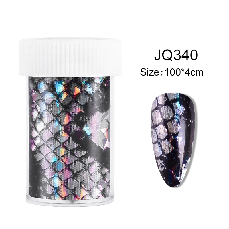 4*100 см змеиная звездное небо Фольга для ногтей с рисунком кожи переводные наклейки для ногтей наклейки для маникюра украшения для ногтей - Цвет: JQ340