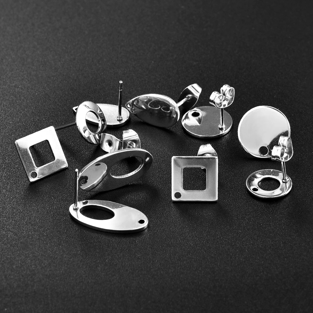 

10pcs/Lot Stainless Steel Earring Studs Settings Earrings Connectors Earring Making Findings Accessories Earrings Base