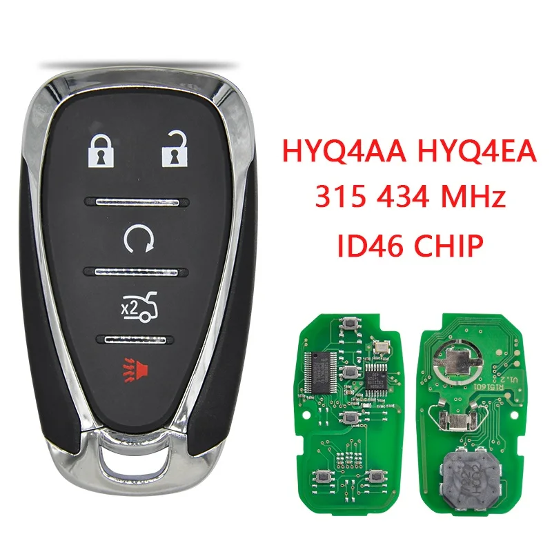Chevrolet Car Remote Key HYQ4EA HYQ4AA ID46 PCF7952 315/434MHz No Logo CN014107 4 Chevrolet Car Remote Key HYQ4EA HYQ4AA ID46 PCF7952 315/434MHz No Logo CN014107 4