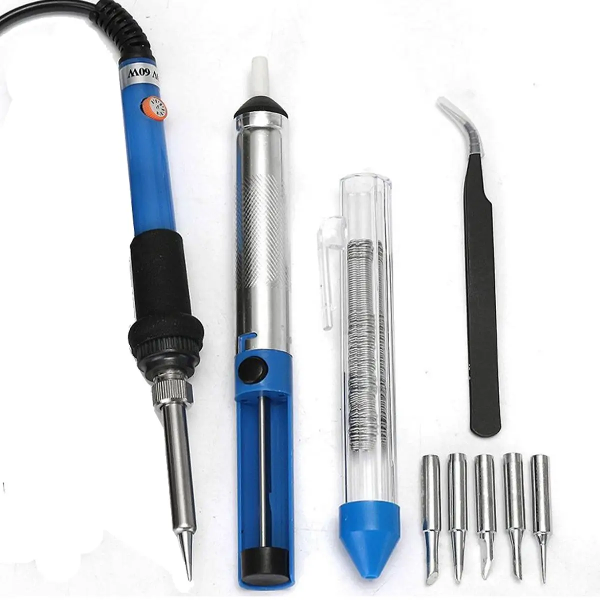 

10Pcs/Set New 110V 60W Electric Soldering Iron Kit Adjustable Temperature Welding Tool