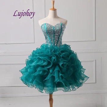 

Sexy Short Cocktail Dress Party Plus Size Luxury Cyrstals Ladies Girl Women Formal Prom Graduation Semi Formal Dress