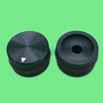 

5 Piece 25mm * 15.5mm aluminum knob with soft rubber ring potentiometer knob cap operation panel adjustment knob round hole 6mm