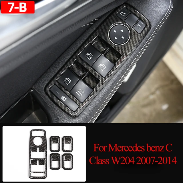 Carbon Fiber Car Interior Decoration Trim Stickers For Mercedes benz C Class W204 C180 C200 2007-2013 Accessories 7