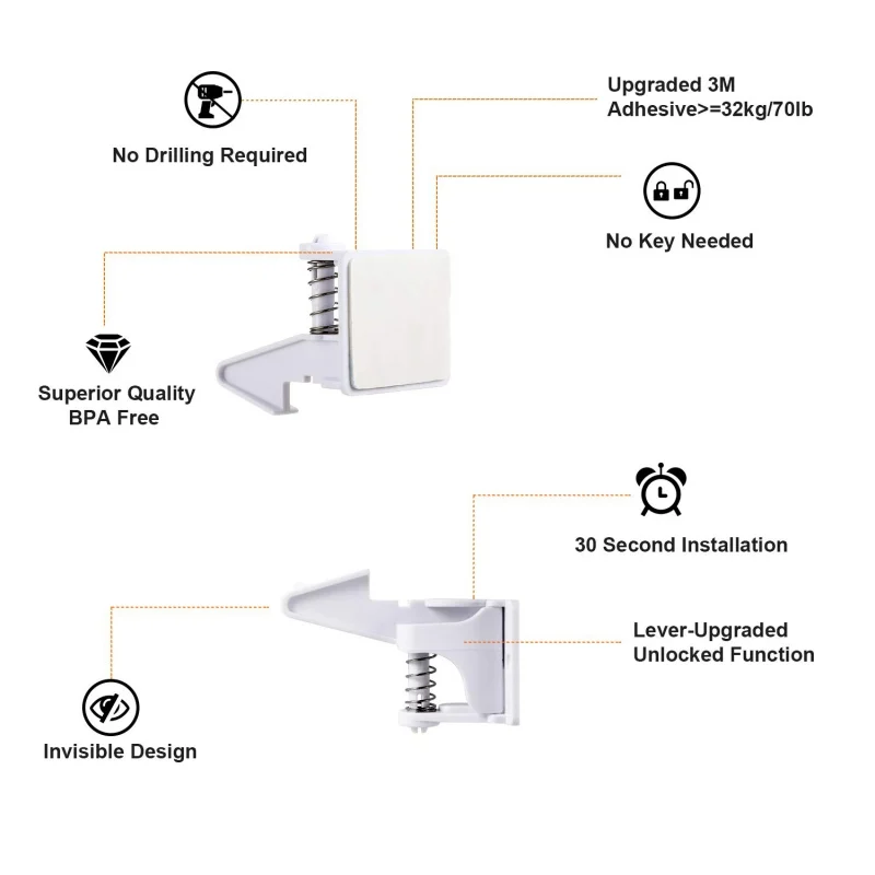 Замок для шкафа, Детская безопасность, замок для двери шкафа, многофункциональный детский шкаф, дверной ящик, замки безопасности #22