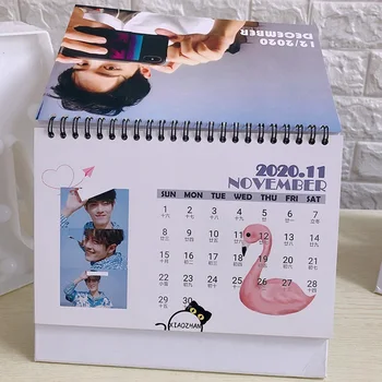 

2020 Xiao Zhan Star Character Calendar Chen Qing Ling Desk Calendars Daily Schedule Planner