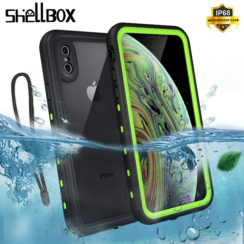 

Водонепроницаемый чехол Shellbox IP68 для Apple iPhone 11 X XR XS Max, водонепроницаемый чехол для iPhone 11 Pro Max, водонепроницаемый чехол