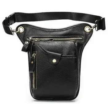 

5 colors Men's Thigh Bag Motorcycle Genuine Leather Horse Waist Bag Travel Leg Bag Tool Pack motocross racing MOTO should straps
