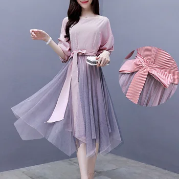 

Nice Pop Women A Line Dress High Waist Slim Fit Asymmetric Midi Dress For Cocktail Party Pop 88