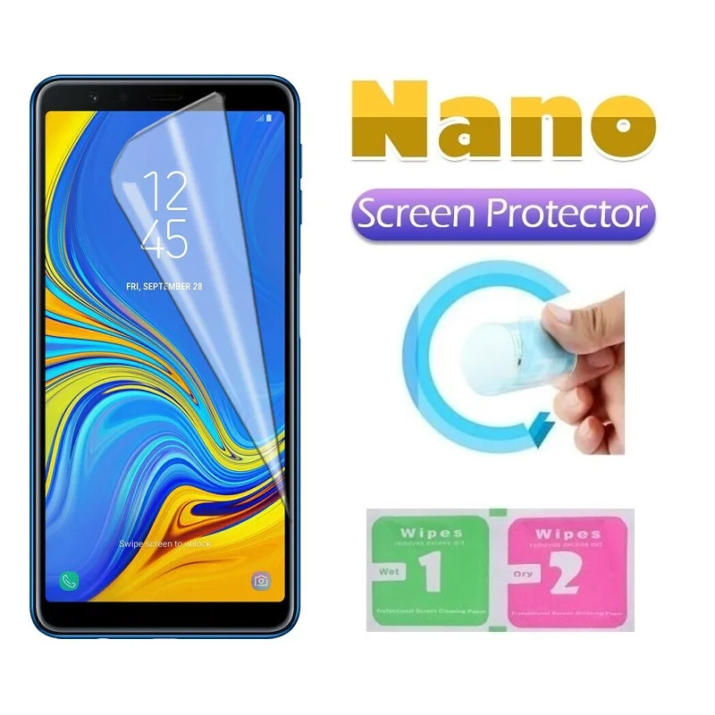 Взрывозащищенная нано защитная пленка samsung J4 J6 Plus J8 A9 A8 A6 A7 2018 Защитная для экрана |