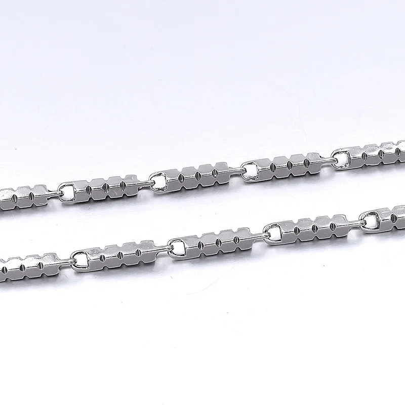 Moorvan 55 см 3 мм мужское ожерелье мода рок из нержавеющей стали цепочки в виде геометрических фигур мужские ювелирные изделия классный подарок VN065 - Окраска металла: style4 X3MM