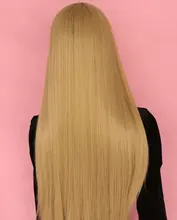 LINNA-peluca larga de encaje sintético para mujer, malla con división, fibra de alta temperatura, rubio miel, Cosplay