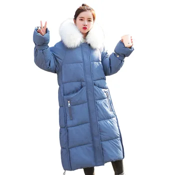 

New arl Winter Hooded Warm Down Coat Women Casual Long Down Jackets Ladies Thicken Cotton Parka Plus Size Outerwear Korean Coat