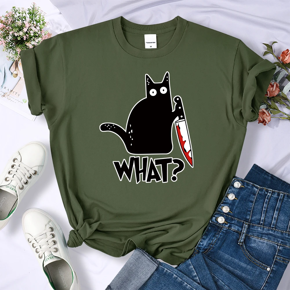 FREE SHIPPING Cat What Funny Halloween T Shirt JKP4569