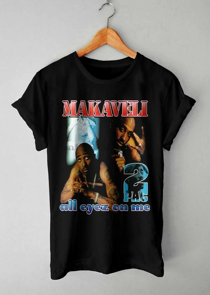 Makaveli 90s Rap Tee 2Pac Tupac Shakur All Eyez On Me T-Shirt