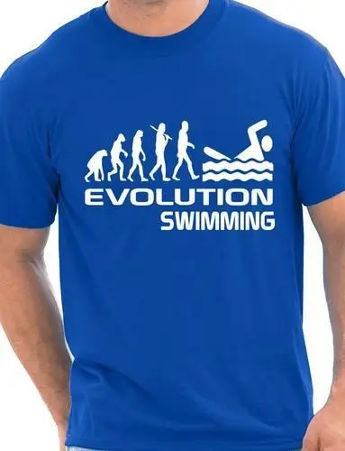 Мужская Спортивная Футболка Evolution Of Swimmer футболка подарок больше размеров и