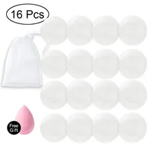 Салфетки для снятия макияжа из микрофибры Моющиеся Многоразовые очищающие хлопковые салфетки для лица из натурального бамбука три слоя с сетчатая корзина для нижнего белья