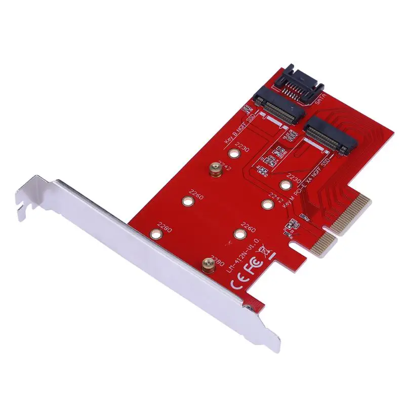 Высокоскоростной Pci-E X4 для Ngff(M.2) жесткий диск Ssd карта удлинитель Sata кабель карта адаптер для ПК настольный Pcie карта адаптер