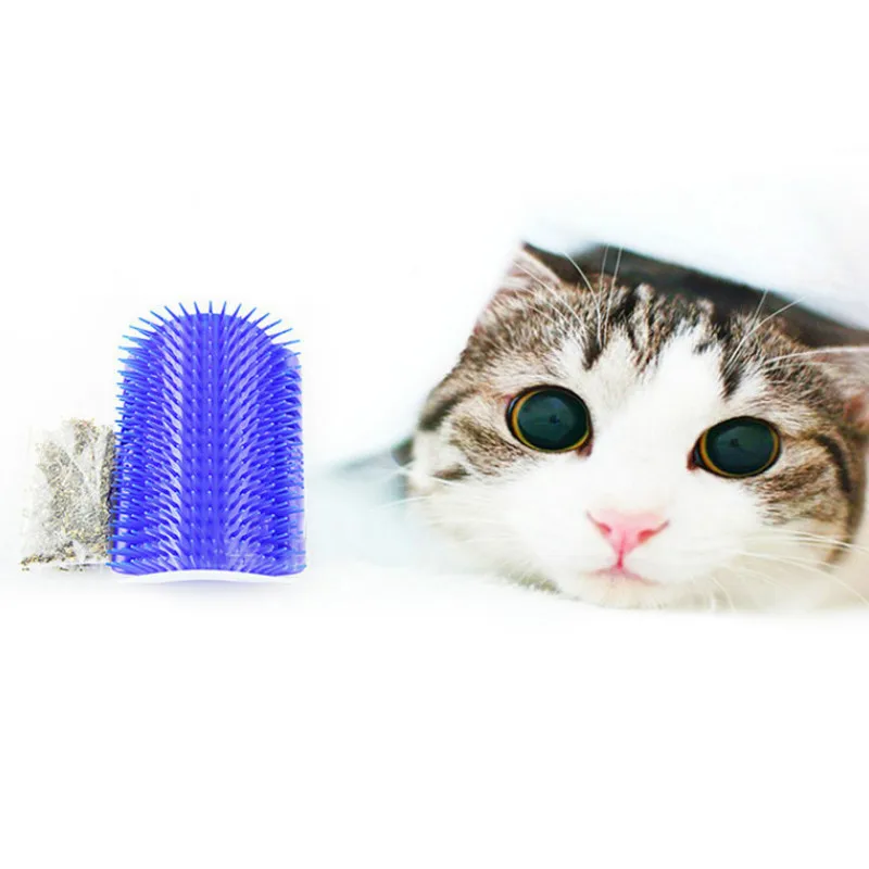 Pet Comb Removable Cat Corner Groomer Scratching Rubbing Brush Hair Removal Massage Trimming Grooming Cleaning Supplies | Дом и сад
