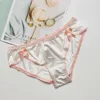 Luxury Bow Women's Underwear Vintage Solid Satin Crotch Cotton Seamless Briefs Sexy Panties Sex Thongs Female Lingerie 6