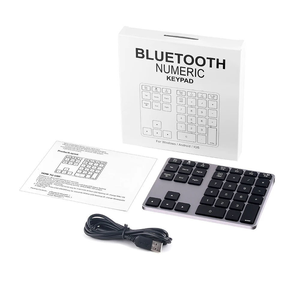 Мини Bluetooth беспроводная клавиатура с цифрами для MacBook Pro2019 iMac Pro ультра тонкая
