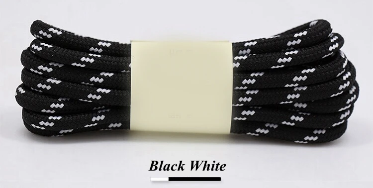 Durable Outdoor Sport Shoelaces - Round, Non-Slip, Multiple Lengths & Colors