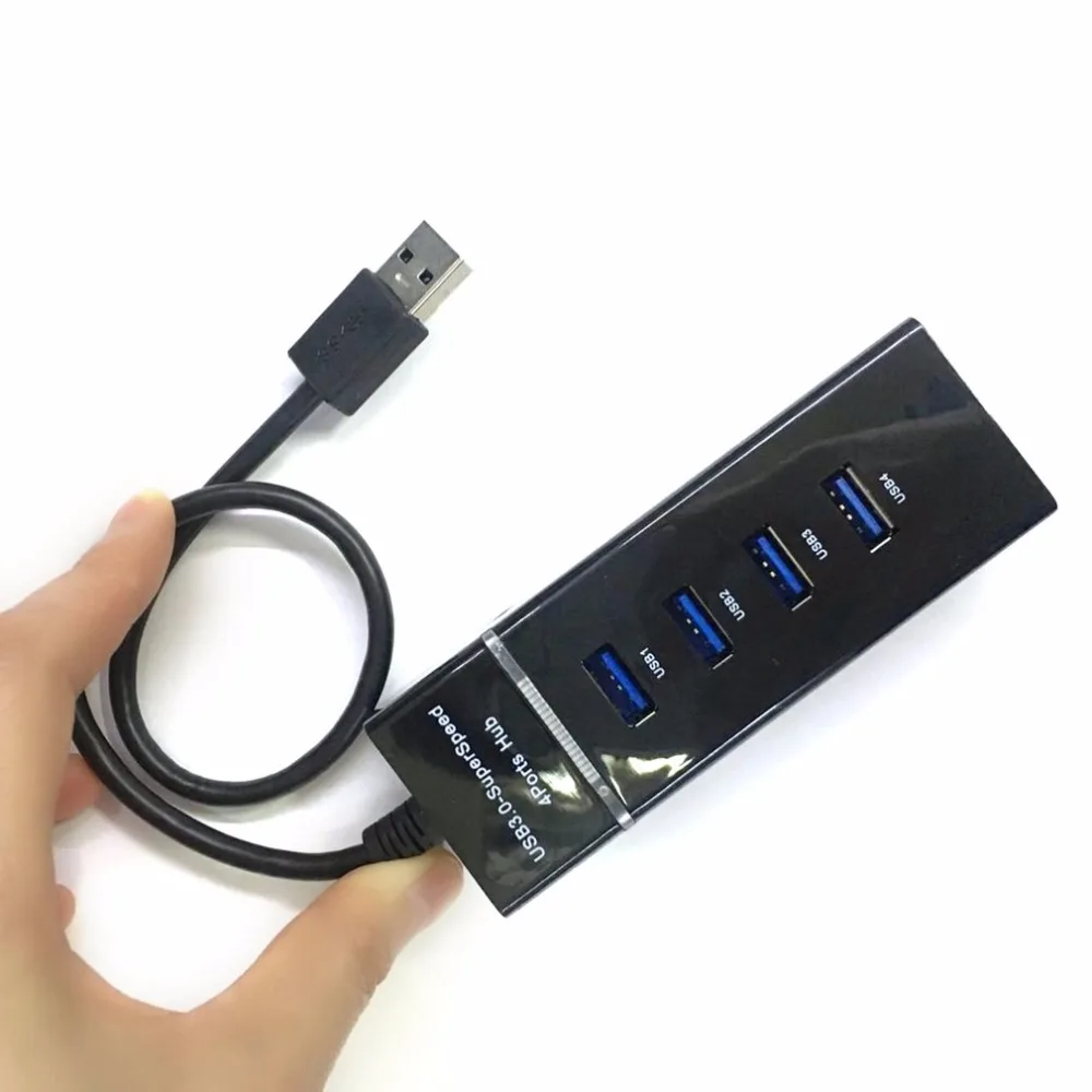 4 порта USB концентратор высокоскоростной передачи USB 3,0 концентратор удлинитель адаптер Портативный USB разветвитель для ноутбука ноутбук ПК