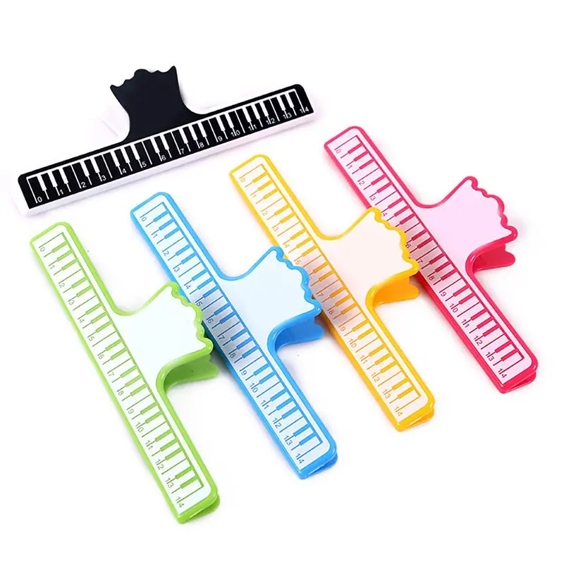 

Music Hobby Piano Note Clip Keyboard Printed Smooth Grooves Plastic Music Book Page Holder Clamp Musical Tool1