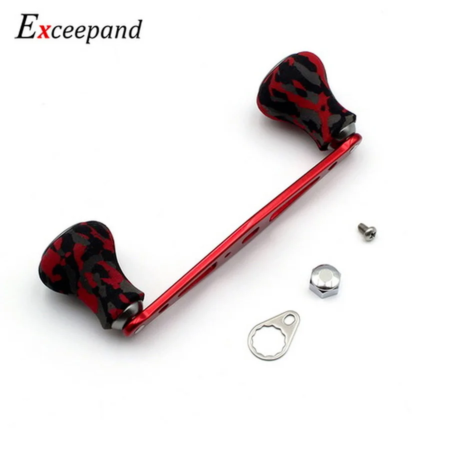 Exceepand Baitcasting Reel Handle Red CAMO Knob Super Power for