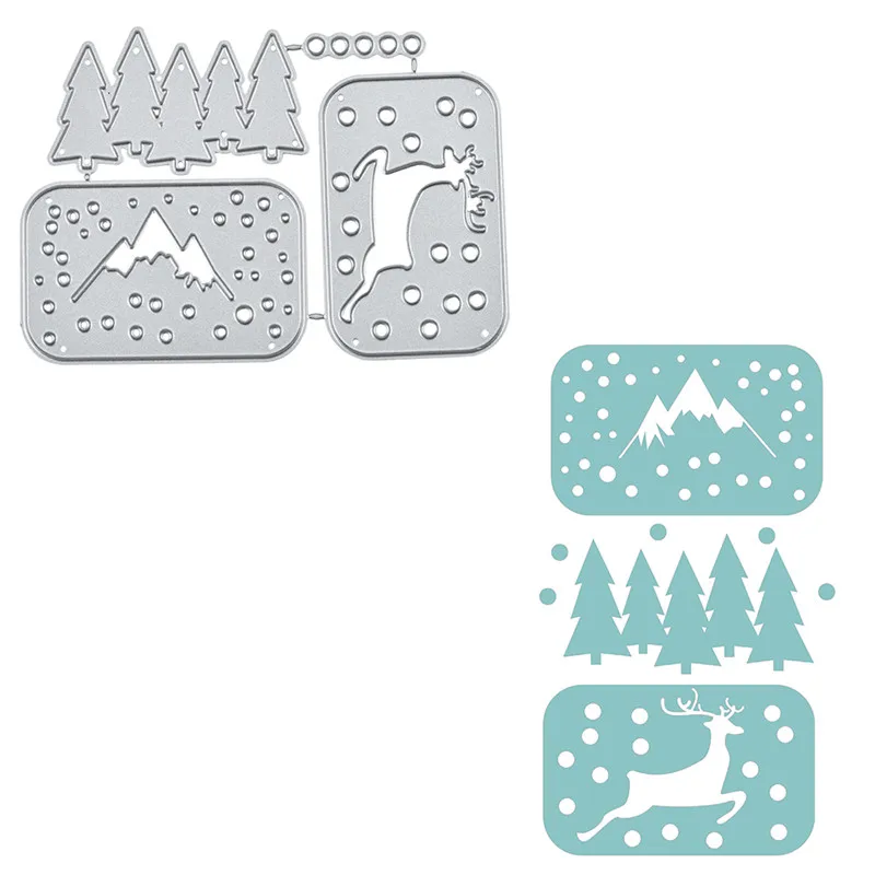 

Naifumodo Christmas Dies Forest Deer Metal Cutting Dies New 2019 for Craft Dies Card Making Scrapbooking Embossing Cuts Stencil