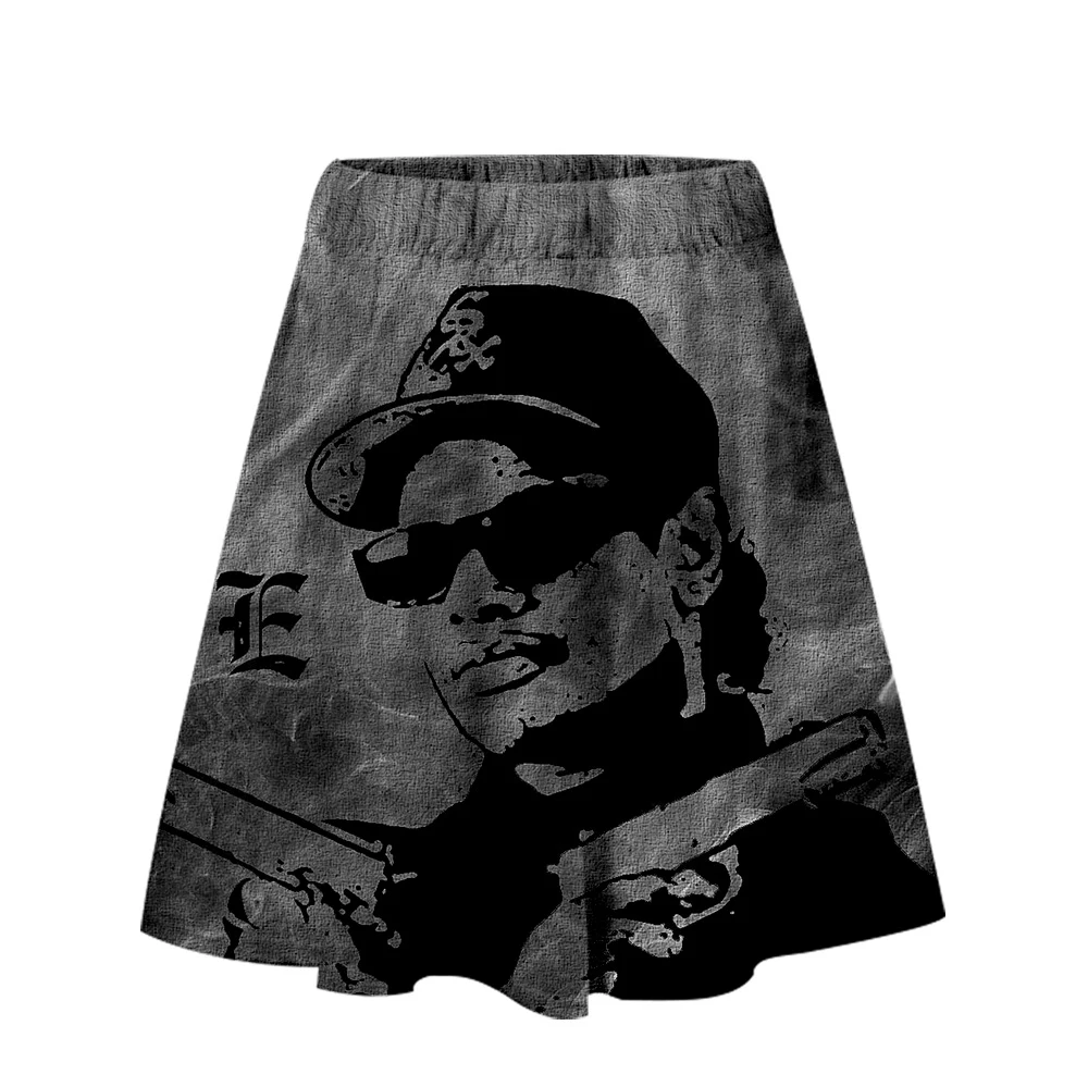 Eazy E Женская юбка с завышенной талией Осенняя плиссированная юбка до колен с принтом в стиле гангста рэп модная юбка-стрейч 1 шт