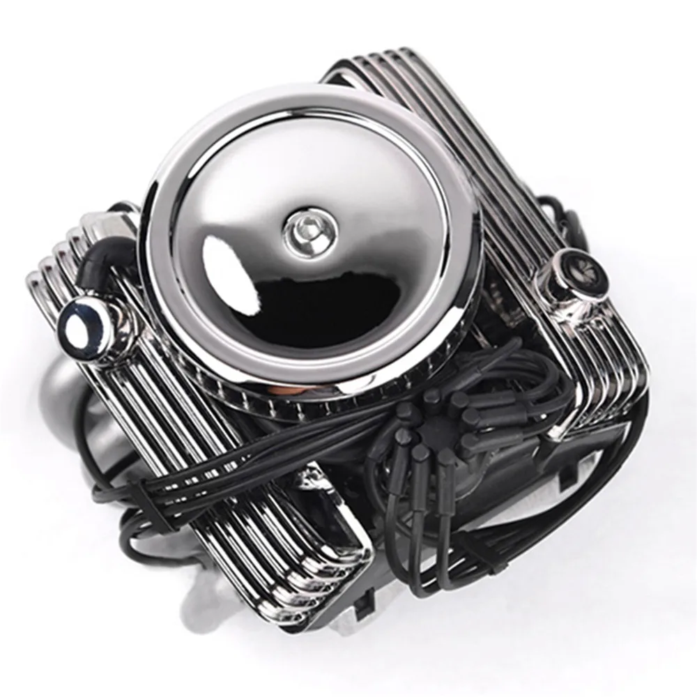 For GRC V8 Simulate Engine Motor With Dual Cooler F82 for 1/10 TRX4 SCX10 RC4WD D90 RC Crawle Car P