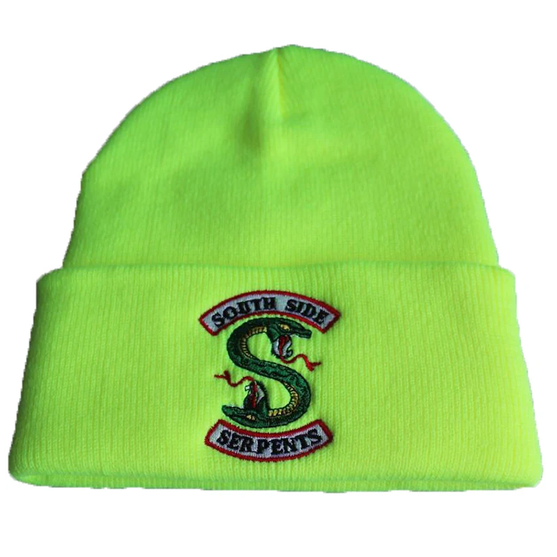 

TV Riverdale South Side Serpent Hat for Women Elastic Cotton Warm Beanie Fashion Beanies for Women Men