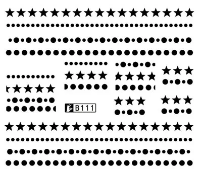 

Nail Sticker Nails Art Water Decals Tattoo Slider Black Star Circle Design Decoration Manicure Pegatina Foil Wraps