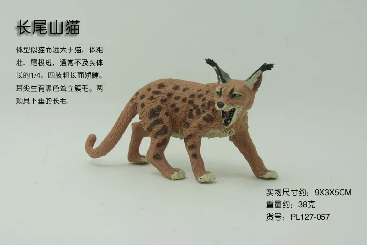 Модель диких животных модель набор длинный хвост Bobcat пластик эмулят игрушки