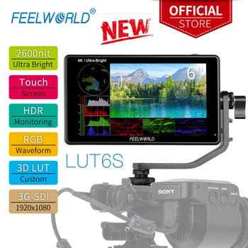 

FEELWORLD LUT6S 6 Inch 2600nits HDR 3D LUT Touch Screen on Camera Field DSLR Monitor with Waveform for Stabilizer Youtube