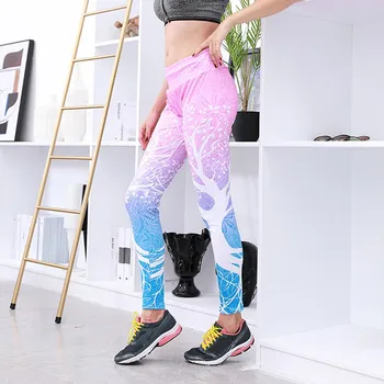 

Sport Leggings Women Pants Workout Fitness Clothing Jogging Running Pants Gym Tights Stretch Print Sportswear Women Trousers #Z4