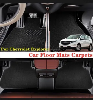 

Puou For Chevrolet Explorer Car Floor Mats Carpets Front &Rear Full Set Custom auto foot Pads automobile waterproof carpet cover