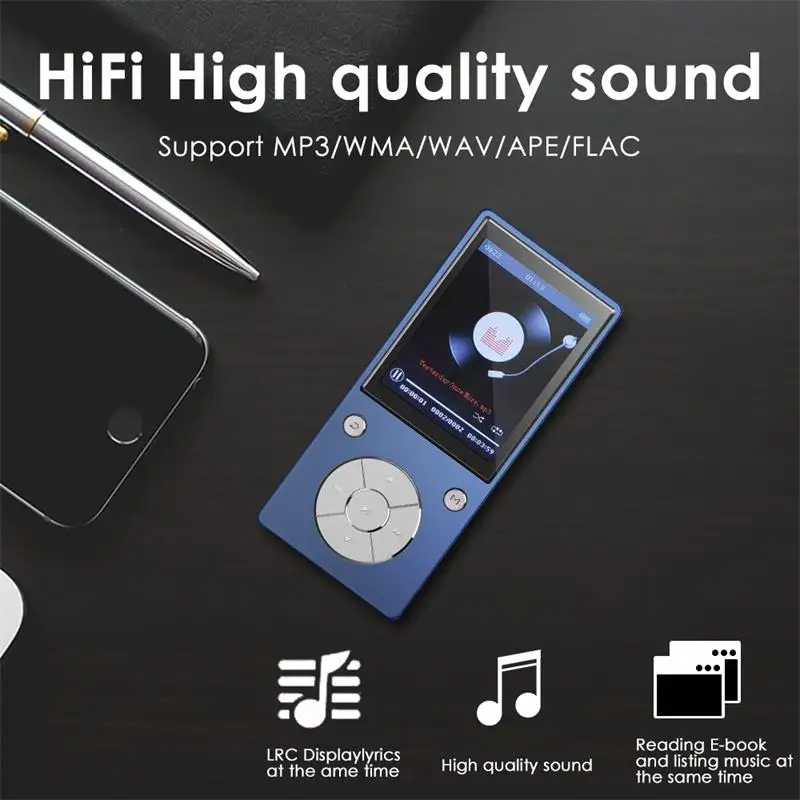 HIFI музыкальный MP4 плеер без потерь с Bluetooth HD экран2. 4 дюйма встроенный динамик 16G MP4 музыкальный плеер sd-карта до 128G