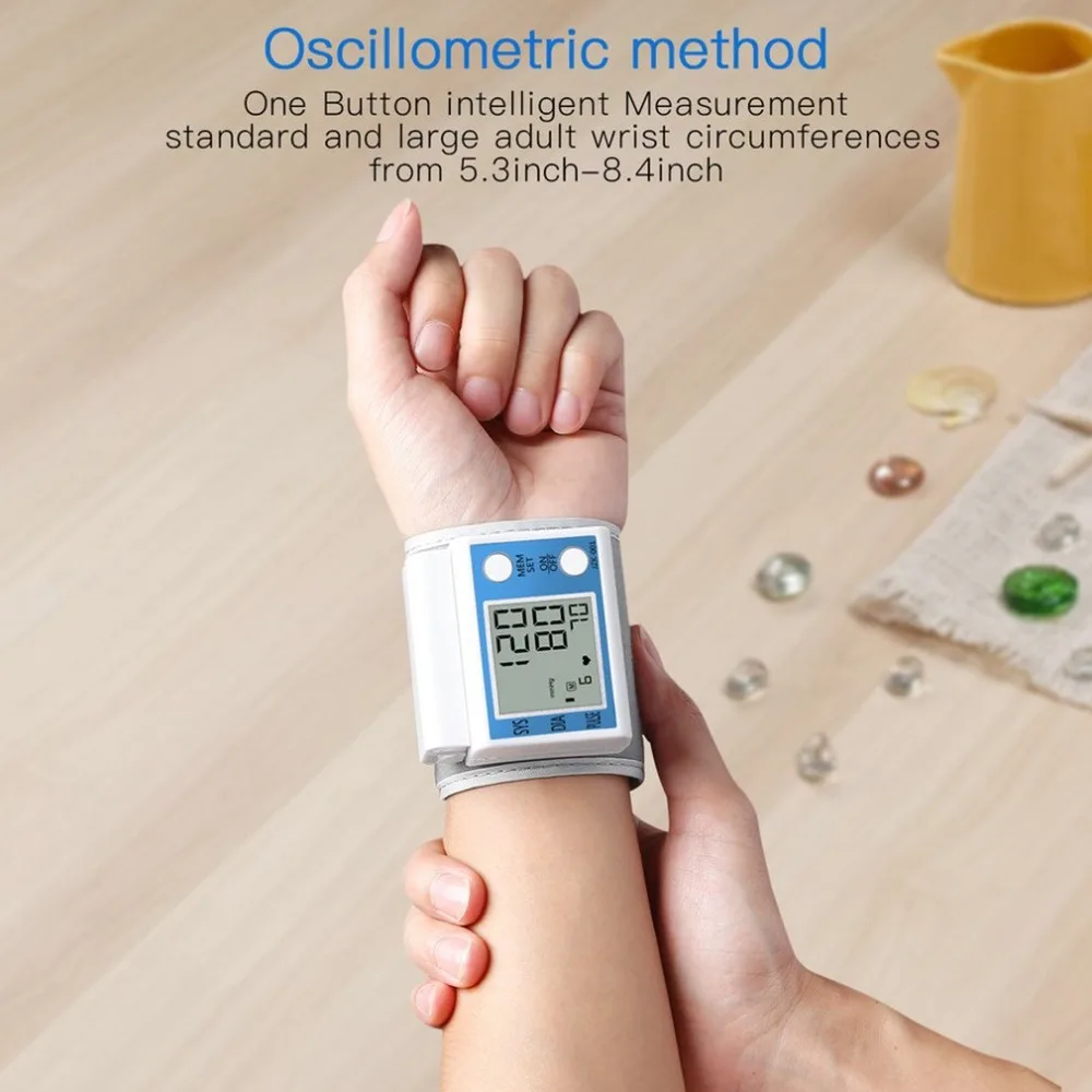 Домашний Электронный Цифровой жидкокристаллический дисплей, измеритель артериального давления, Автоматический Сфигмоманометр с манжетой