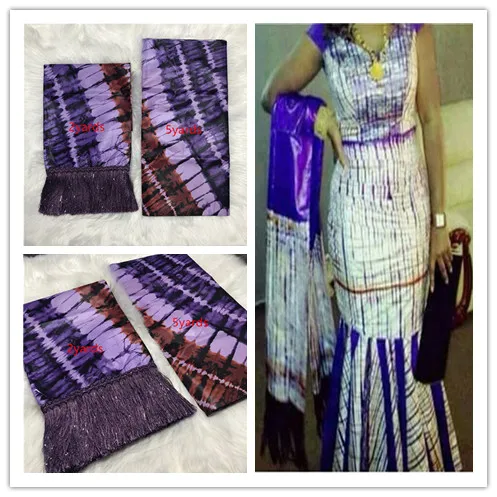 Африканские кружевные ткани Горячая Базен riche ткань Высокое качество Африканский brzin riche парча ткань с кисточкой 5+ 2 ярда/лот