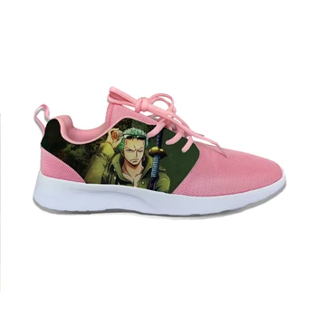 

One Piece Roronoa Zoro Hot Cute Fashion Sport Running Shoes Lace Up Breathable Lightweight Mesh Sneakers 3D Print For Women