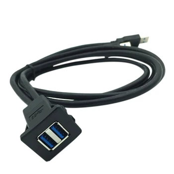 

Dual USB3.0 Waterproof Cable 2M Instrument Panel Panel Data Extension Cable for Cars Boats Motorcycles