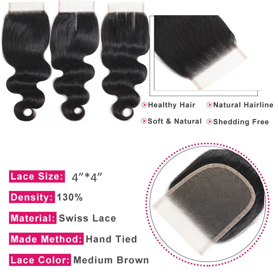 LINKELIN HAIR Body Wave Human Hair Bundles With Closure Bundles With Frontal Mongolian Body Wave Hair Weave Bundles With Closure